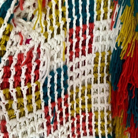 Mamie Ruth Colorful Yarn Fringe Kimono - Picture 5 of 7